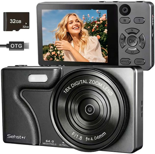 Digital camera 64mp compact - digital,